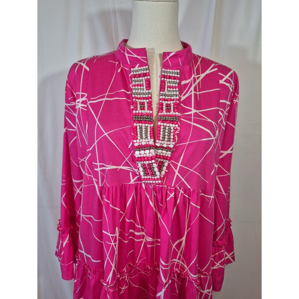 Sheridan French Pink Cotton Mini Dress Large - Picture 3 of 10